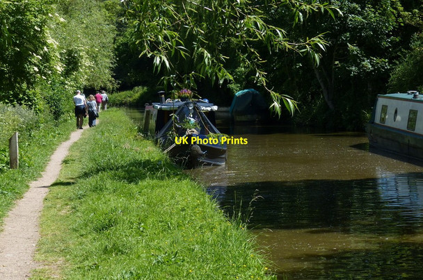 Photo 6"x4" Oxford Canal and towpath at Lower Heyford Lower Heyford c2015