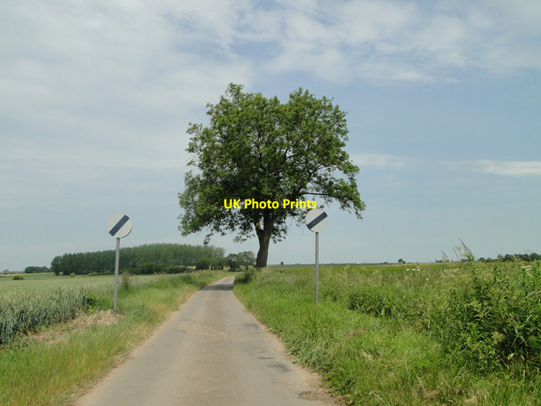 Photo 6"x4" Leaving Wretton on Chequers Road Wereham c2015