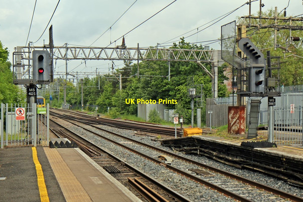Photo 6"x4" Signals, Cheadle Hulme railway station Cheadle Hulme c2015