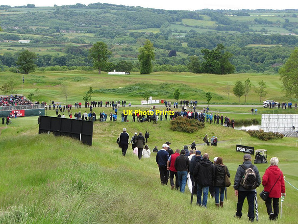 Photo 6"x4" 18th Hole, Close House Golf Course for  PGA Seniors Event Houghton\/NZ1266 c2015