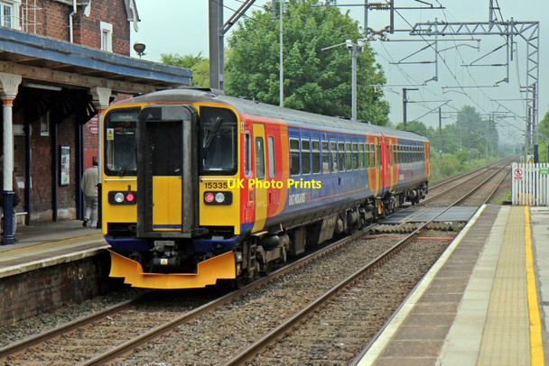 Photo 6"x4" East Midlands Trains Class 153, 153357, Alsager railway station Alsager c2015