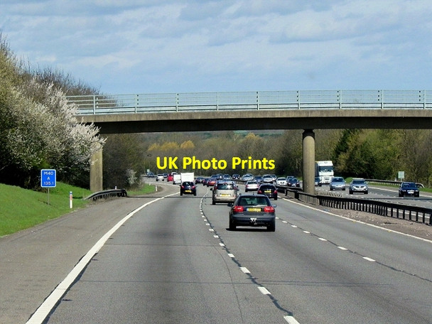 Photo 6"x4" Footbridge over M40 near Burton Dassett Burton Dassett c2015