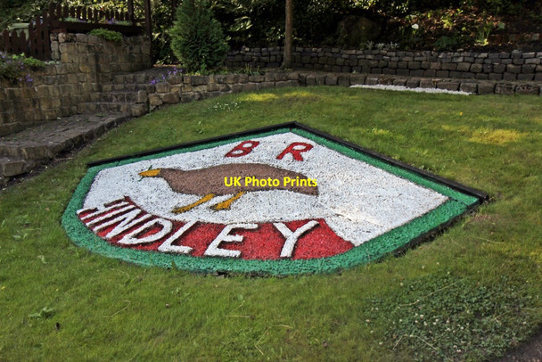 Photo 6"x4" Garden monument, Hindley railway station Hindley\/SD6204 c2015