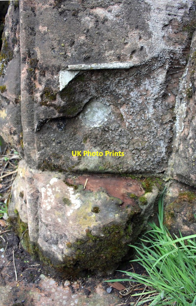 Photo 6"x4" Remains of benchmark on Bridge SAC 239 Appleby-in-Westmorland c2015