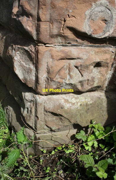 Photo 6"x4" Benchmark on SW end of Bridge SAC\/254 Long Marton c2015
