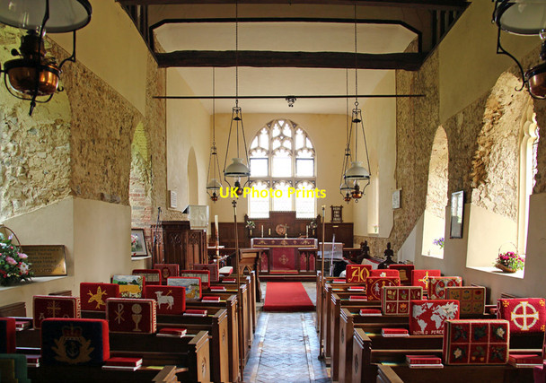 Photo 6"x4" St John the Baptist, Onehouse - East end Buxhall Fen Street c2015