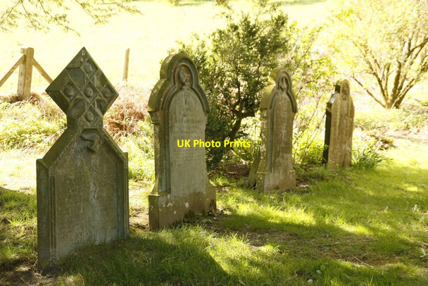 Photo 6"x4" Four Headstones Colva c2015