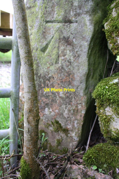 Photo 6"x4" Benchmark on gatepost by track SW of Jerusalem Farm Colby\/NY6620 c2015
