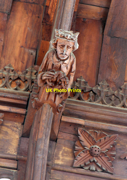 Photo 6"x4" St Peter & St Paul, Eye - Corbel Eye\/TM1473 c2015 P1