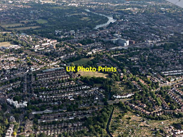 Photo 6"x4" St Margarets from the air Isleworth c2015