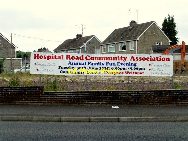 Photo 6"x4" Banner along Hospital Road, Omagh Omagh c2015