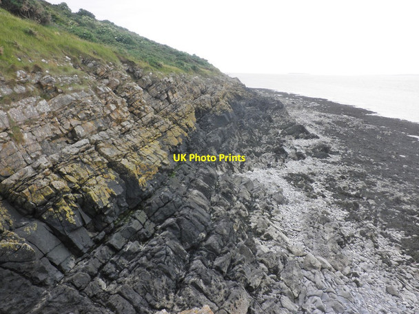 Photo 6"x4" Cliffs at St Thomas's Head Woodspring Priory c2015