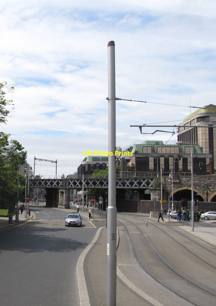 Photo 6"x4" LUAS lines in Beresford Place Dublin\/O1534 c2015