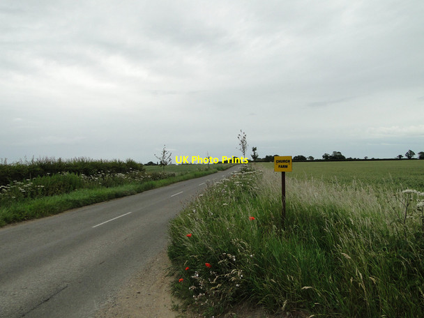 Photo 6"x4" Church Farm sign on Somerton Road, Martham West Somerton c2015