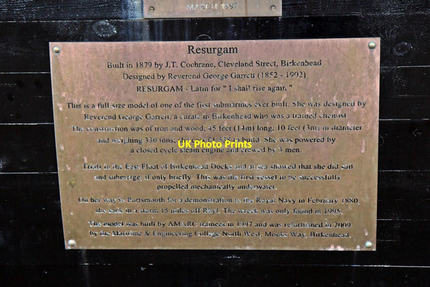 Photo 6"x4" Resurgam plaque, Woodside, Birkenhead Birkenhead\/SJ3088 c2015