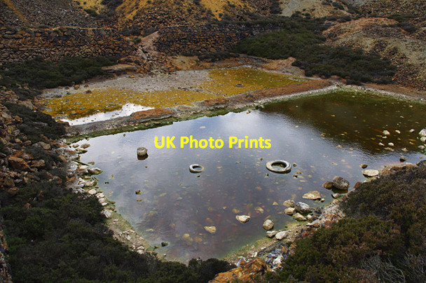 Photo 6"x4" Precipitation ponds, Mona Mine, Parys Mountain Penysarn c2015