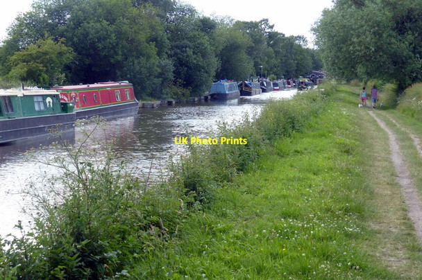 Photo 6"x4" Narrowboats moored along the Trent & Mersey Canal Fradley Junction c2015