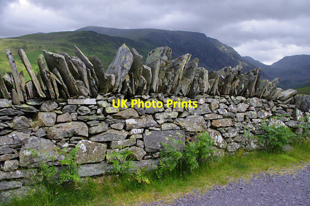 Photo 6"x4" Dry-stone wall, Nant Ffrancon Braichmelyn c2015