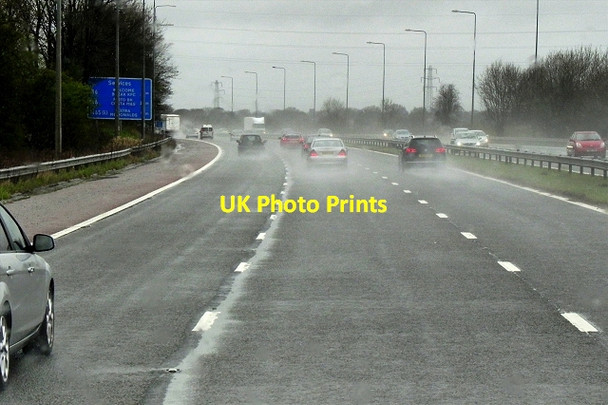 Photo 6"x4" Wet Conditions on the M6 near Wrightington Bar Wrightington Bar c2015