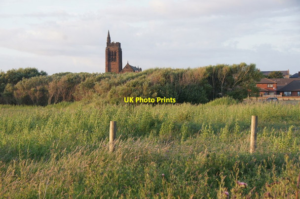 Photo 6"x4" Overgrown corner of Waterloo Marine Lake Crosby\/SJ3198 c2015