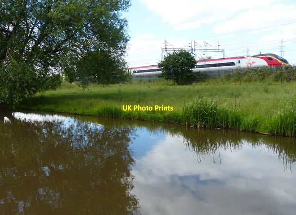 Photo 6"x4" Virgin train on the West Coast Main Line Rugeley c2015
