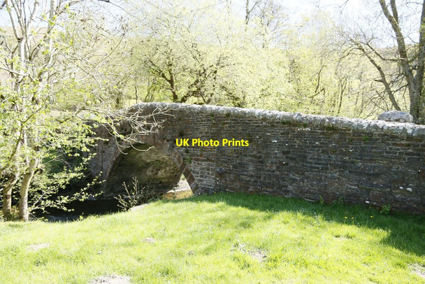 Photo 6"x4" North side of  Llanbadarn-y-garreg Bridge Llanbadarn-y-garreg c2015