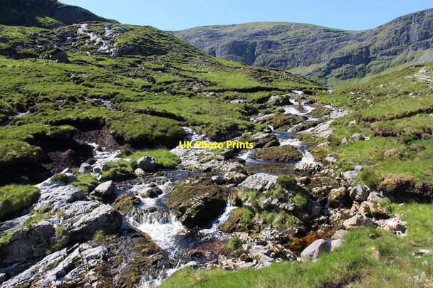 Photo 6"x4" Allt an Easain Ghil draining from An Dubh-loch Allt an Easain Ghil c2015