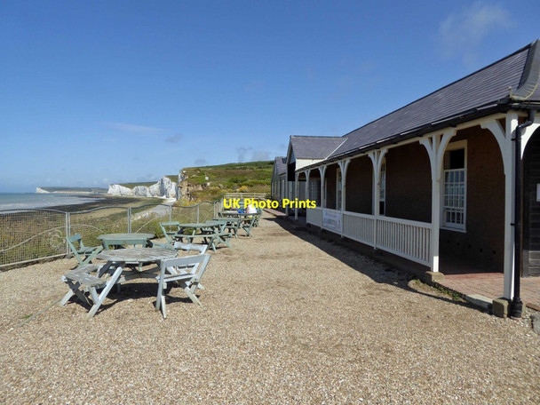 Photo 6"x4" Tearoom tables at Birling Gap Birling Gap c2015