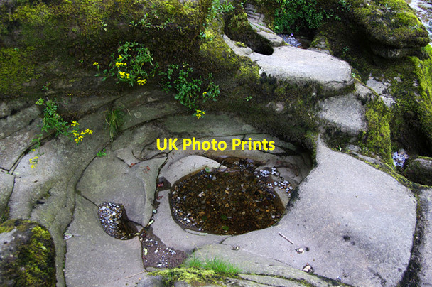 Photo 6"x4" Eroded rocks at the Strid Storiths c2015