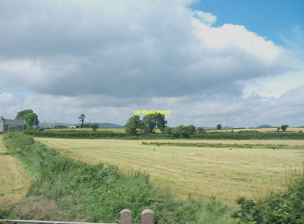 Photo 6"x4" Harvested hay field between the A2 and the Old Road Dundrum\/J4036 c2015
