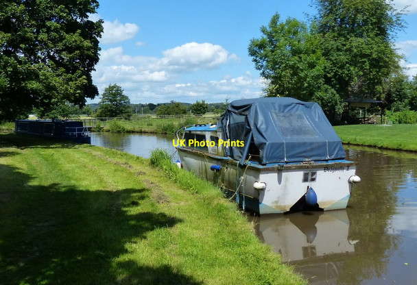 Photo 6"x4" Boat moored along the Trent & Mersey Canal Weston\/SJ9727 c2015