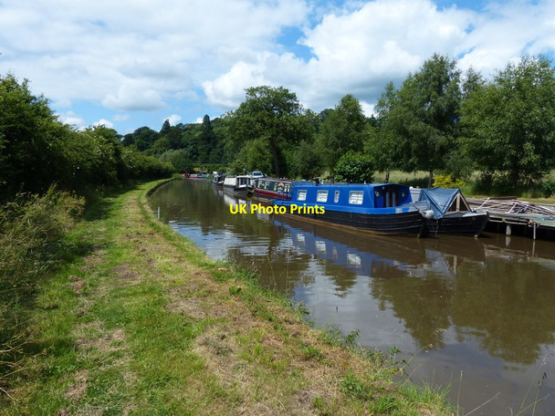Photo 6"x4" Narrowboat moorings on the Trent & Mersey Canal Salt c2015