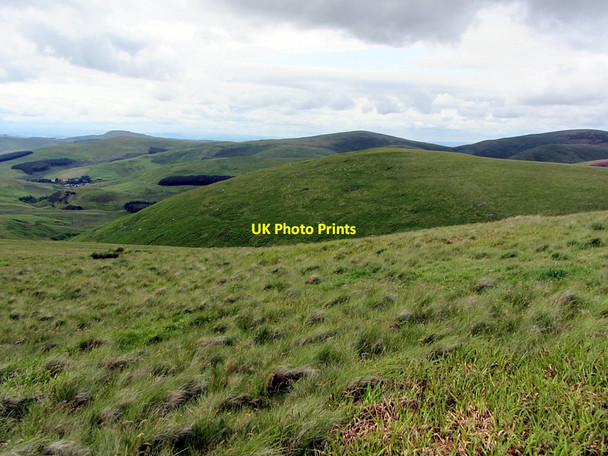 Photo 6"x4" Moorland north-west of Auchope Rig Sourhope c2015