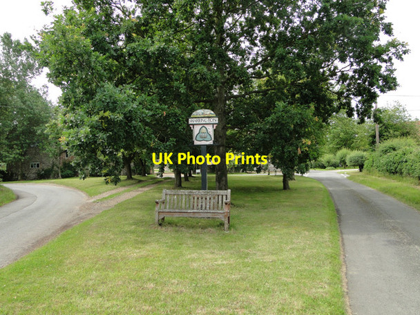 Photo 6"x4" Sharrington village sign Sharrington c2015