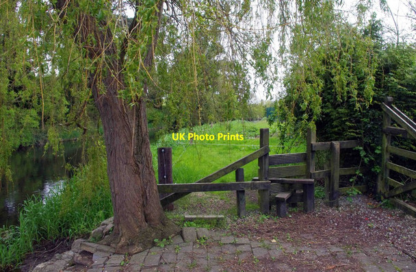 Photo 6"x4" Fence and stile by Little Brosna River, Riverstown, Co. Tipperary Crinkill c2013