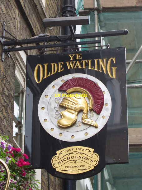 Photo 6"x4" Ye Olde Watling sign London c2015
