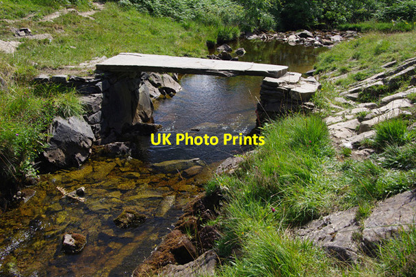 Photo 6"x4" Slab bridge, Austwick Beck Wharfe c2015