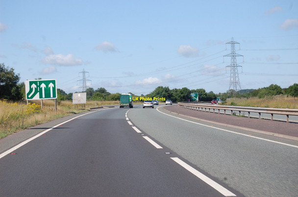 Photo 6"x4" A46 slip road joining ahead Anstey\/SK5408 c2015