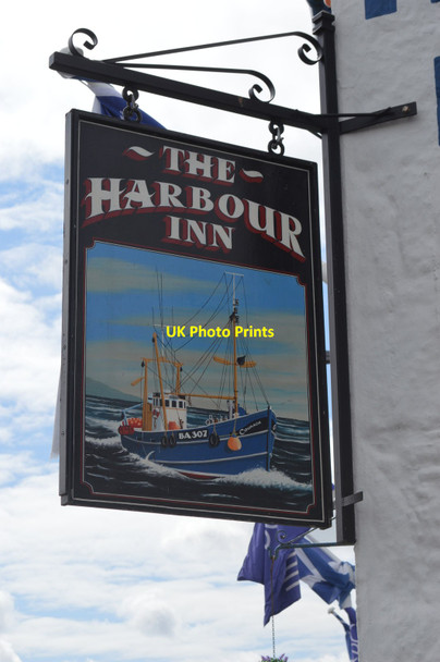 Photo 6"x4" Sign at the Harbour Inn Garlieston c2015