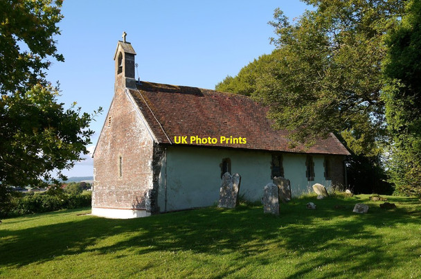 Photo 6"x4" St Andrew's Church, Didling: from the south-west  (2) Didling c2015