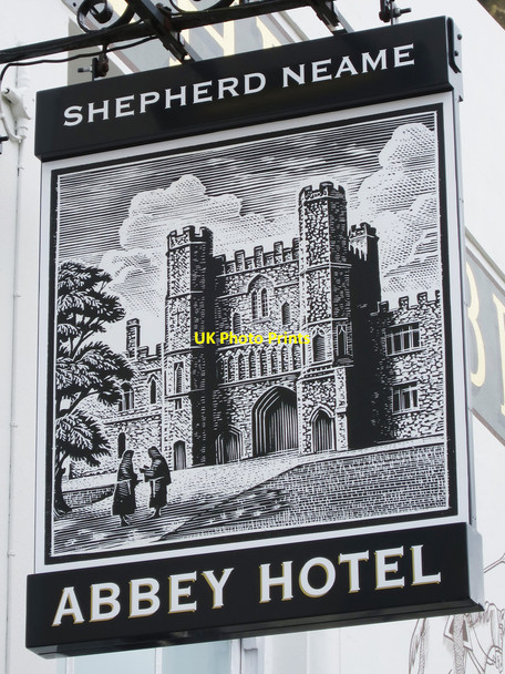 Photo 6"x4" Abbey Hotel sign Battle\/TQ7416 c2015