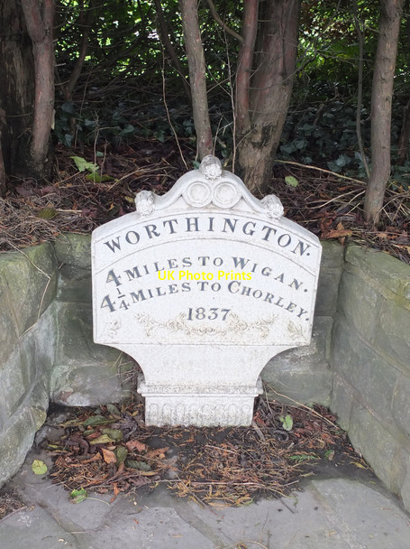 Photo 6"x4" Old distance marker stone on Chorley Road Standish\/SD5610 c2015