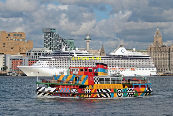 Photo 6"x4" MV Snowdrop and Marina, River Mersey Seacombe c2015