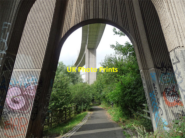 Photo 6"x4" Detail of Metro viaduct, Newcastle Newcastle upon Tyne c2012