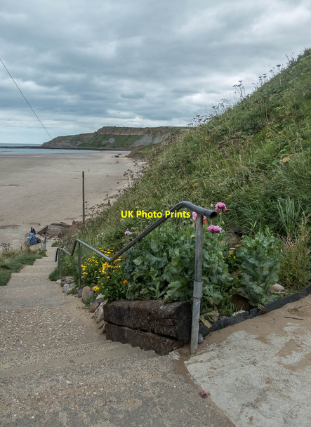 Photo 6"x4" Steps to Cayton Bay, Yorkshire Cayton\/TA0583 c2015