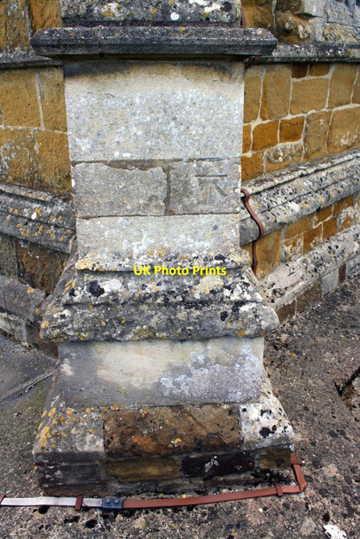 Photo 6"x4" Benchmark on St James Church Burton Lazars c2015
