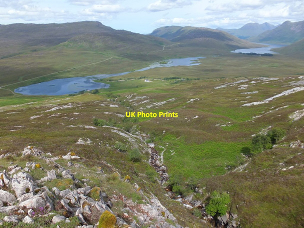 Photo 6"x4" Looking down to the Allt na Cr\u00c3\u00acche and Glasnock Creag Ghlas\/NG8644 c2015