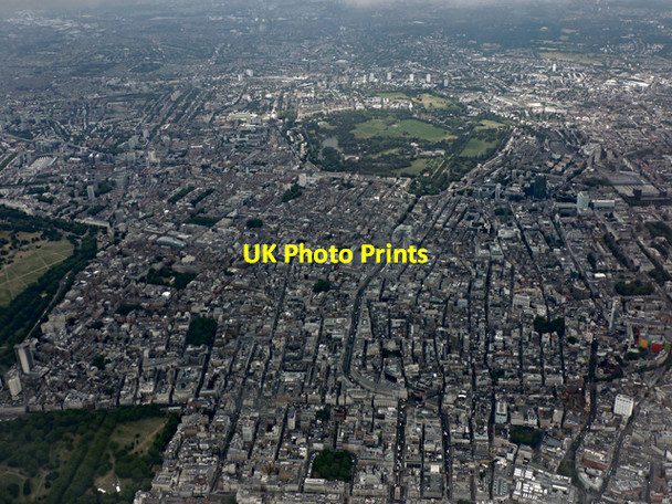 Photo 6"x4" Central London from the air Westminster c2015