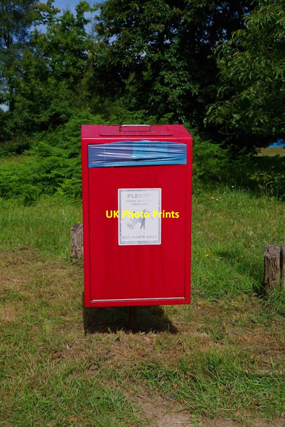Photo 6"x4" Dog waste bin, King's Wood Car Park, near Challock, Kent Boughton Aluph c2015