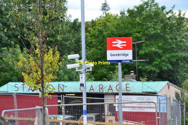 Photo 6"x4" New station sign, Gorebridge Arniston\/NT3461 c2015